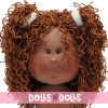 Bambola Nines d'Onil 30 cm - Mia con capelli castani lanosi - Senza vestiti