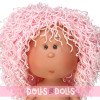 Bambola Nines d'Onil 30 cm - Mia con capelli rosa lanosi - Senza vestiti