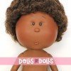 Bambola Nines d'Onil 30 cm - Mio afroamericano con capelli ricci castani - Senza vestiti