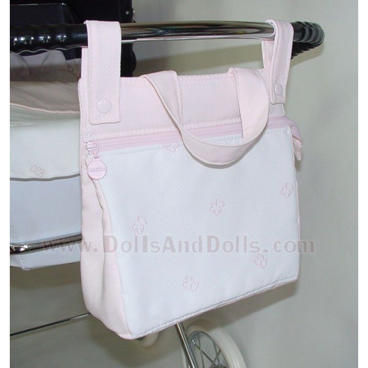 Bolso ositos bordados Rosa cochecito Arrue y Bebelux