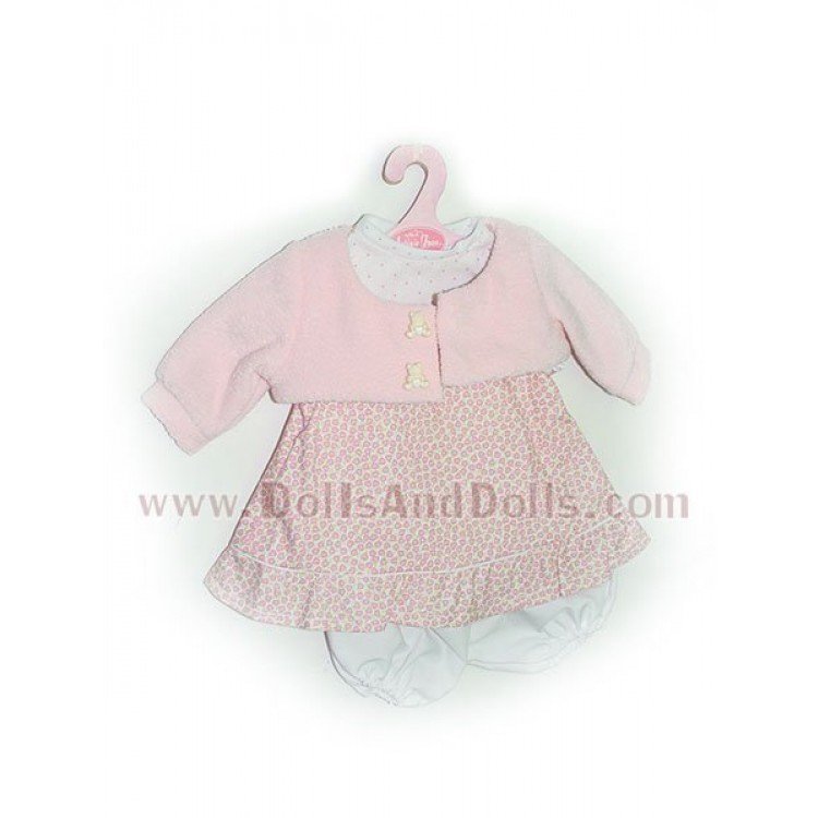 Vestido corazones con chaqueta 40-42 cm