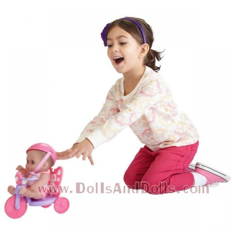 Bambola disegnata da Berenguer 21 cm - Lil' Cutesies - Mimi con triciclo a farfalla