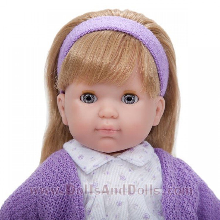 Berenguer Boutique bambola 36 cm - Carla bionda con set bianco e viola