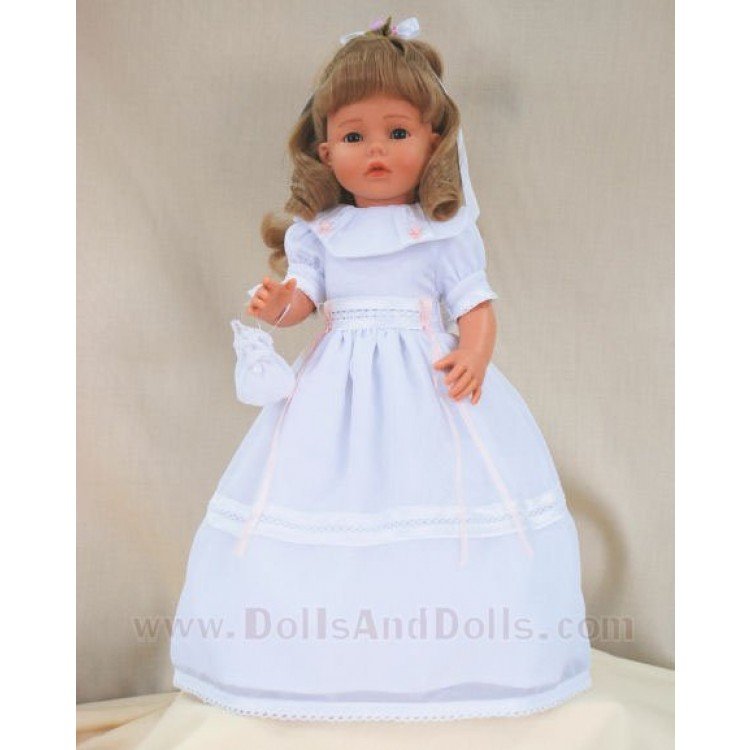 Paula comunione organdí blanco