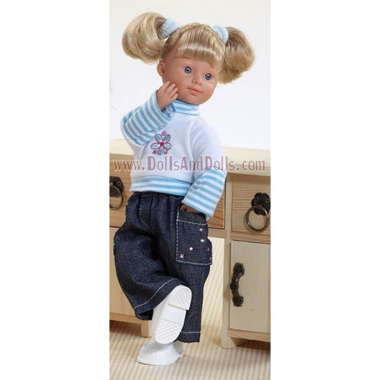 Maribel - Camicia a righe jean/azzurra