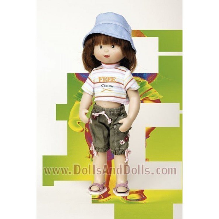 Mariquita Model - Pantaloni verdi/camicia a righe