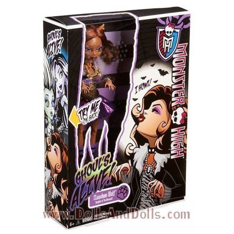 Bambola Monster High 27 cm - Clawdeen Wolf - Ghoul's Alive