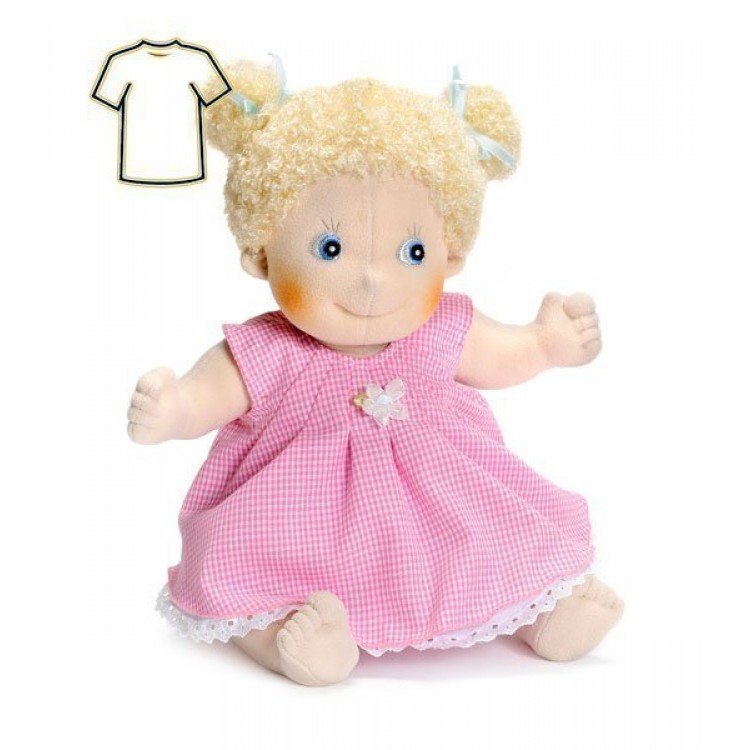 Completo per bambola Rubens Barn da 38 a 40 cm - Rubens Little and Cosmos - Pink Dress