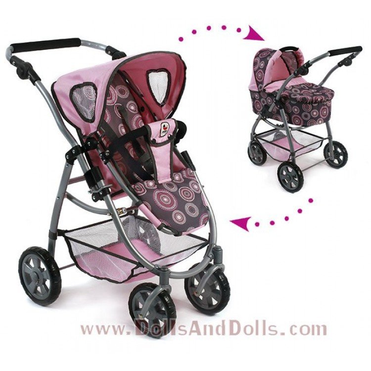 Combi silla y capazo Chic Emotion 2 en 1 Rosa claro-Perlas 77 cm
