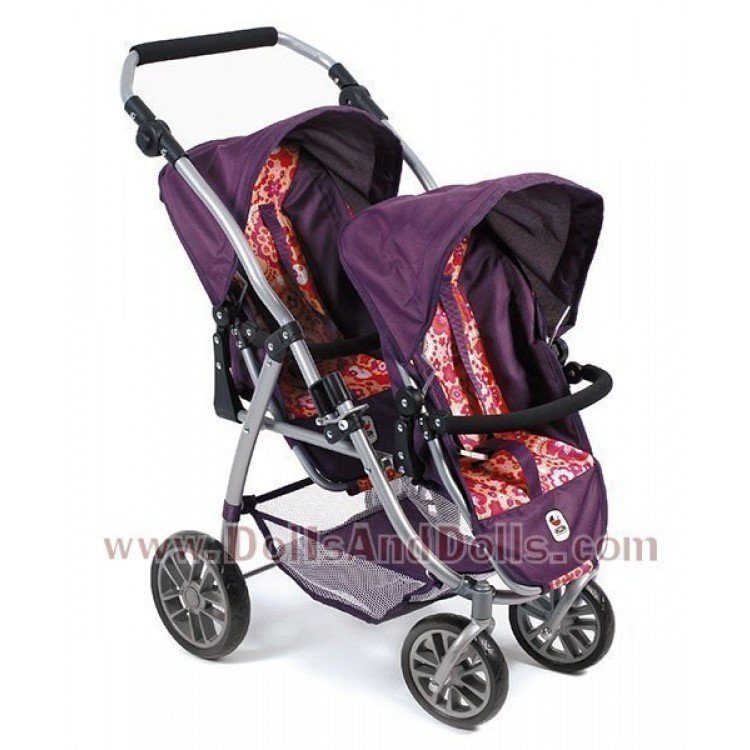 Sillita doppia Chic Vario stampata Naranja-Morado 79 cm