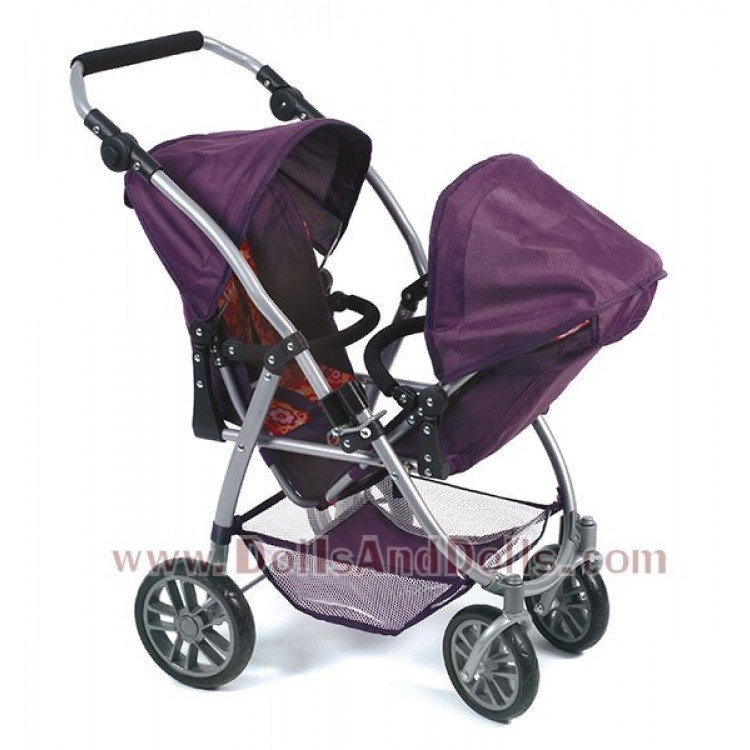 Sillita doppia Chic Vario stampata Naranja-Morado 79 cm