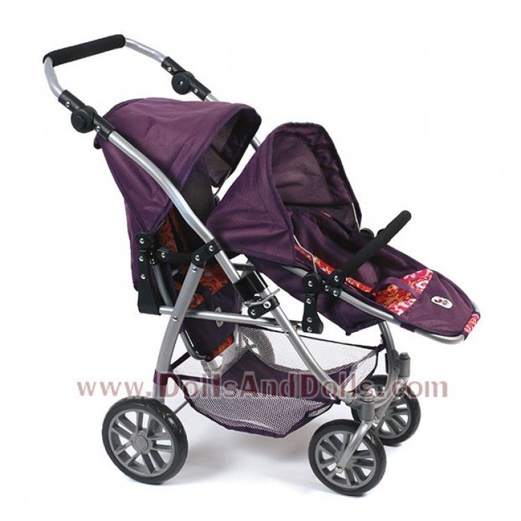 Sillita doppia Chic Vario stampata Naranja-Morado 79 cm