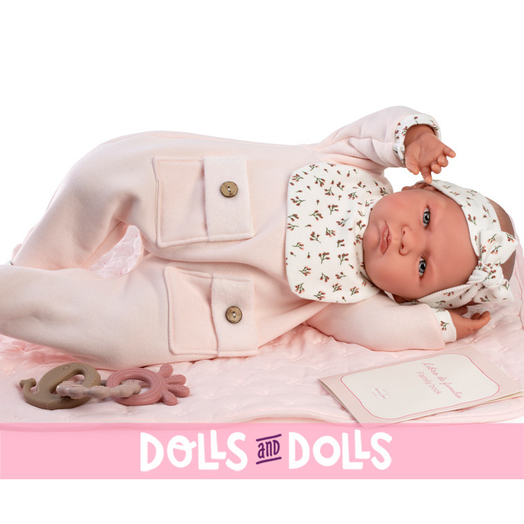 Bambola Antonio Juan 52 cm - "Mi primer Reborn" Berta con coperta imbottita