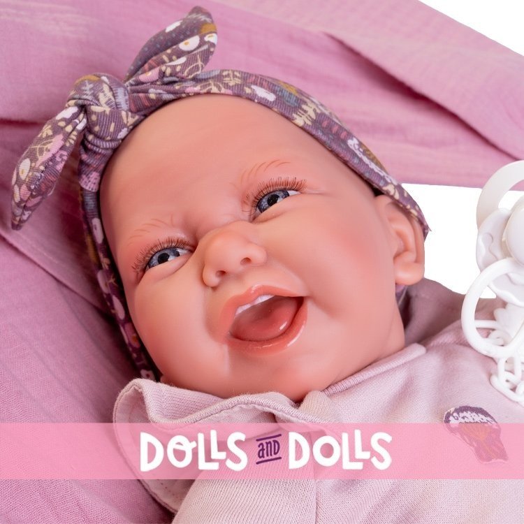 Bambola Antonio Juan 42 cm - Carla neonata nella fascia porta bebè