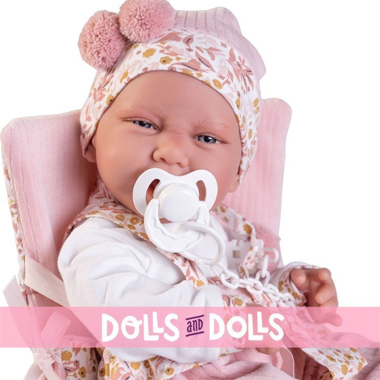 Bambola Antonio Juan 42 cm - Carla neonata con sedia e fasciatoio