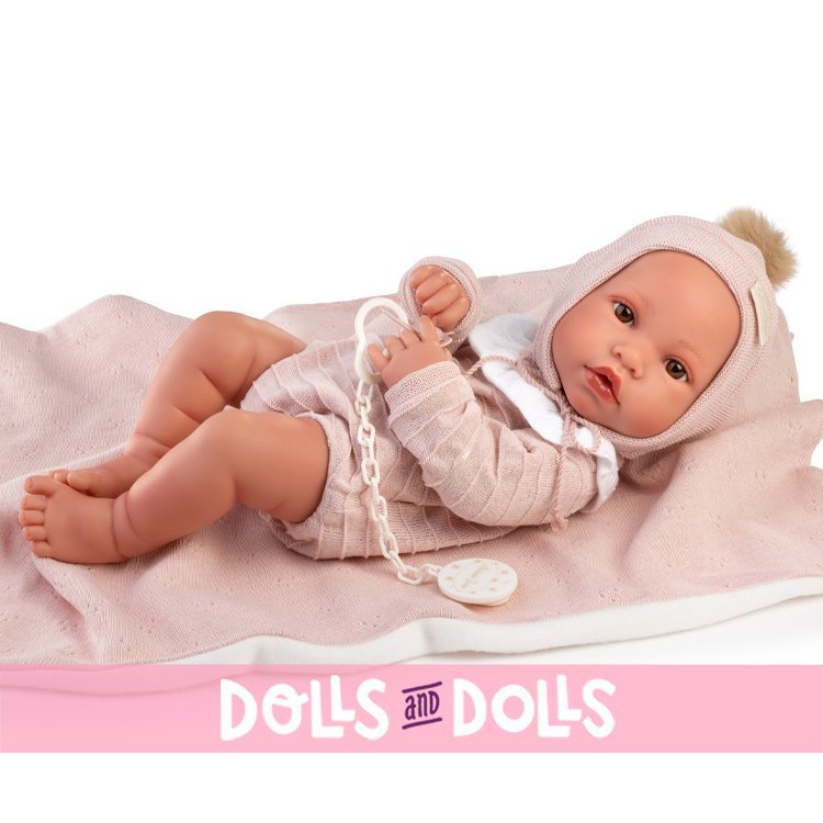 Bambola Antonio Juan 42 cm - Neonata Erika con scialle rosa