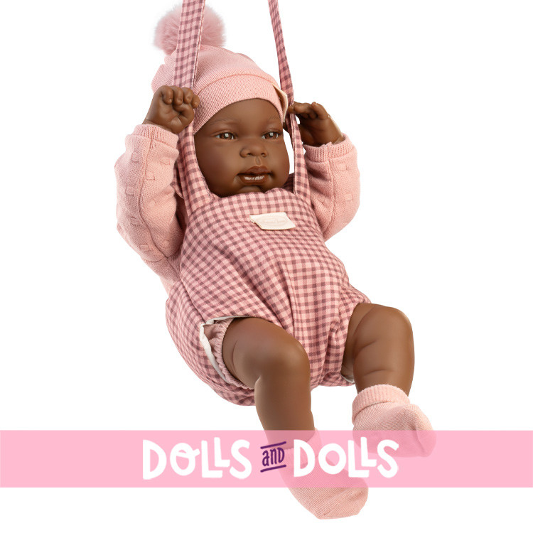 Bambola Antonio Juan 42 cm - Neonata Indira con seggiolino per bambini