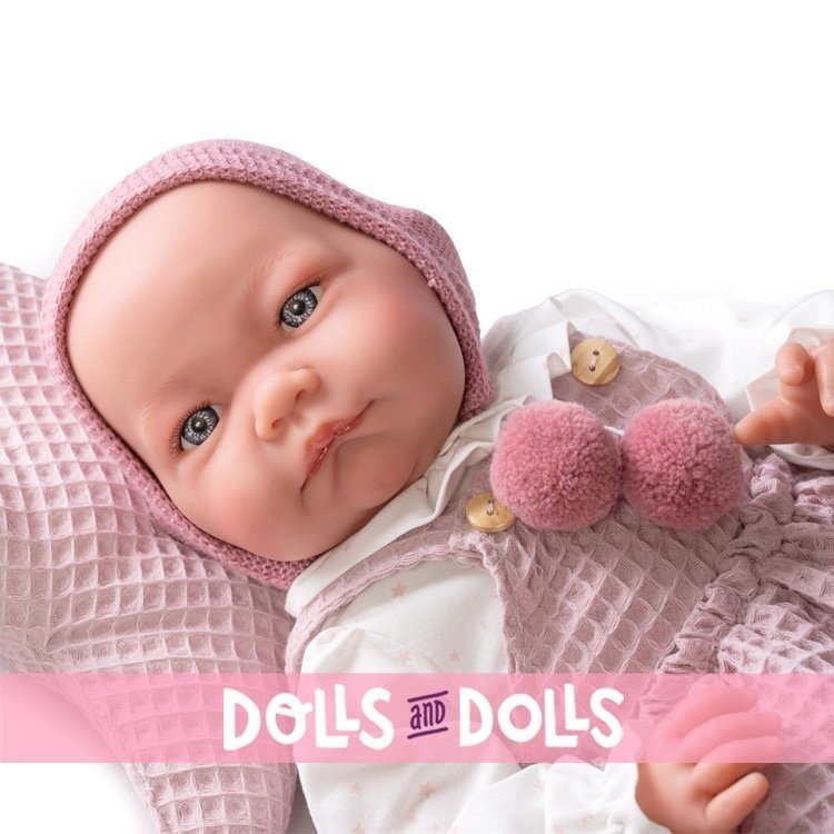 Bambola Antonio Juan 42 cm - Coppia Nica neonata con cuscino a stella