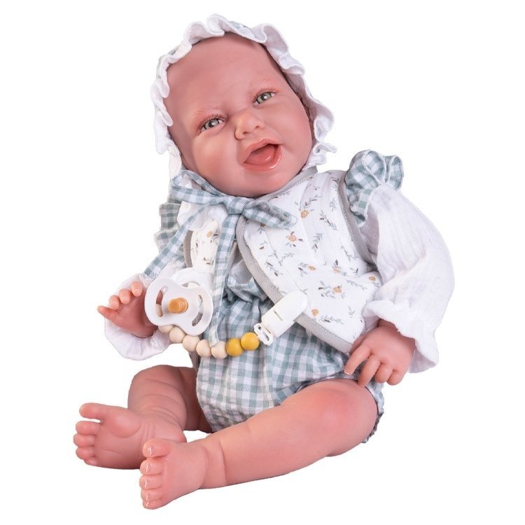 Bambola Antonio Juan 42 cm - Sweet Reborn Carla con cuffietta stellata e cuscino