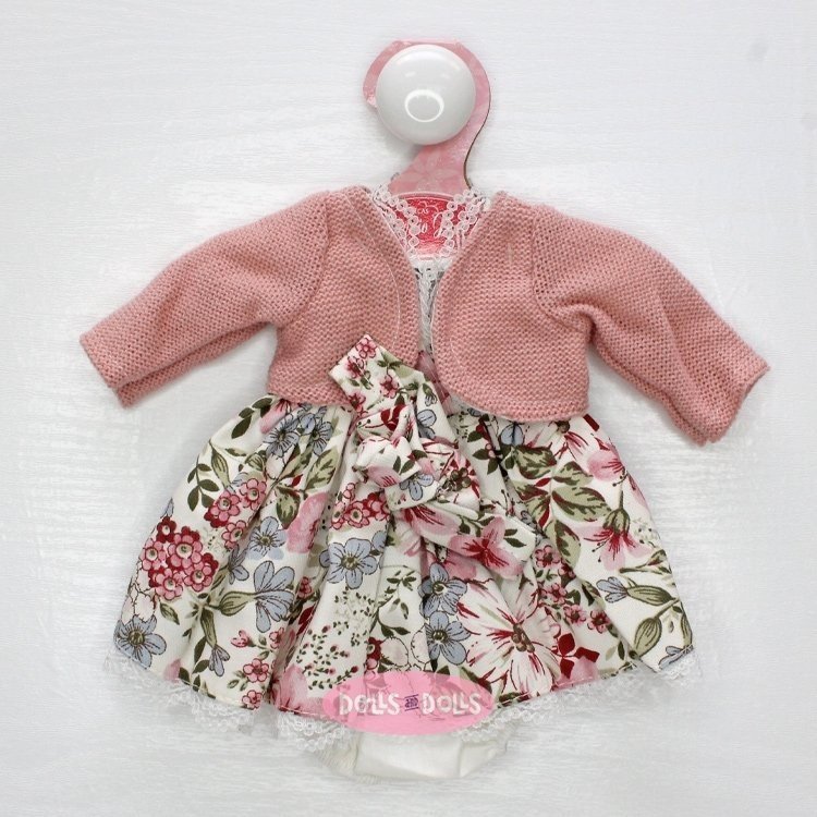 Completo per bambola Emily di Antonio Juan 33 cm - Abito floreale con giacca e cerchietto
