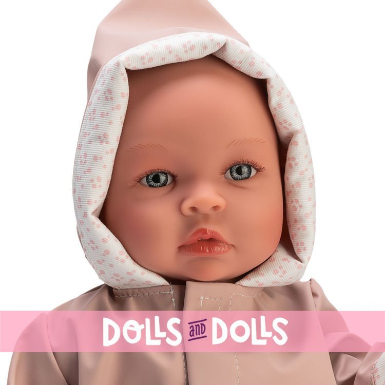 Bambola Así 46 cm - Leo con set mackintosh rosa
