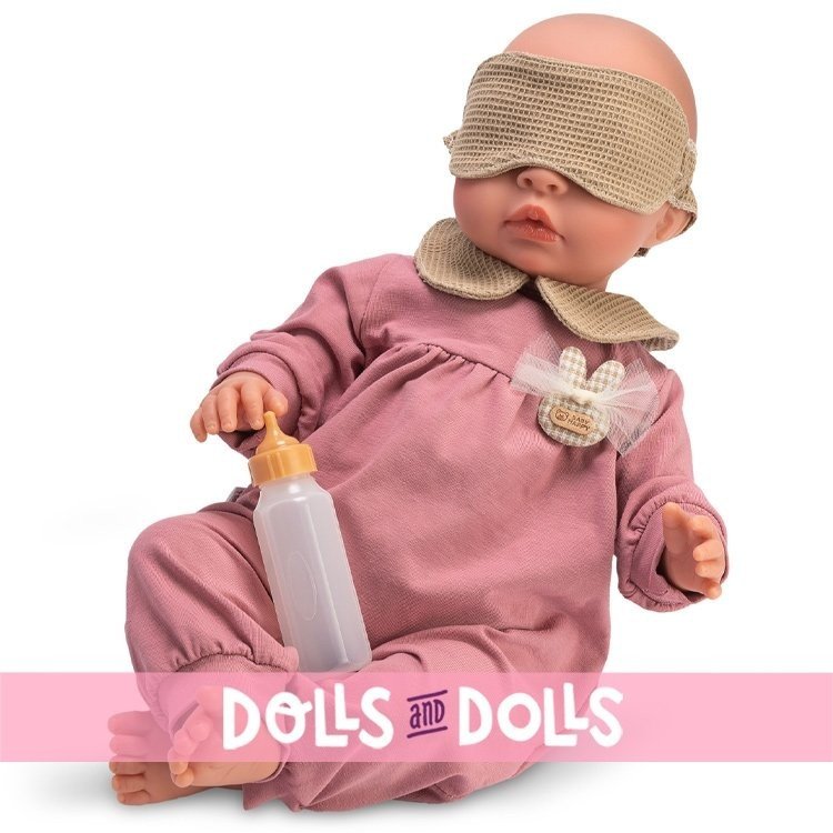 Bambola Así 46 cm - Leo in pigiama rosa con maschera