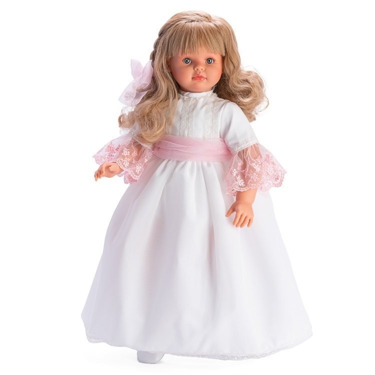 Bambola Así 57 cm - Pepa comunione in chiffon di pizzo rosa