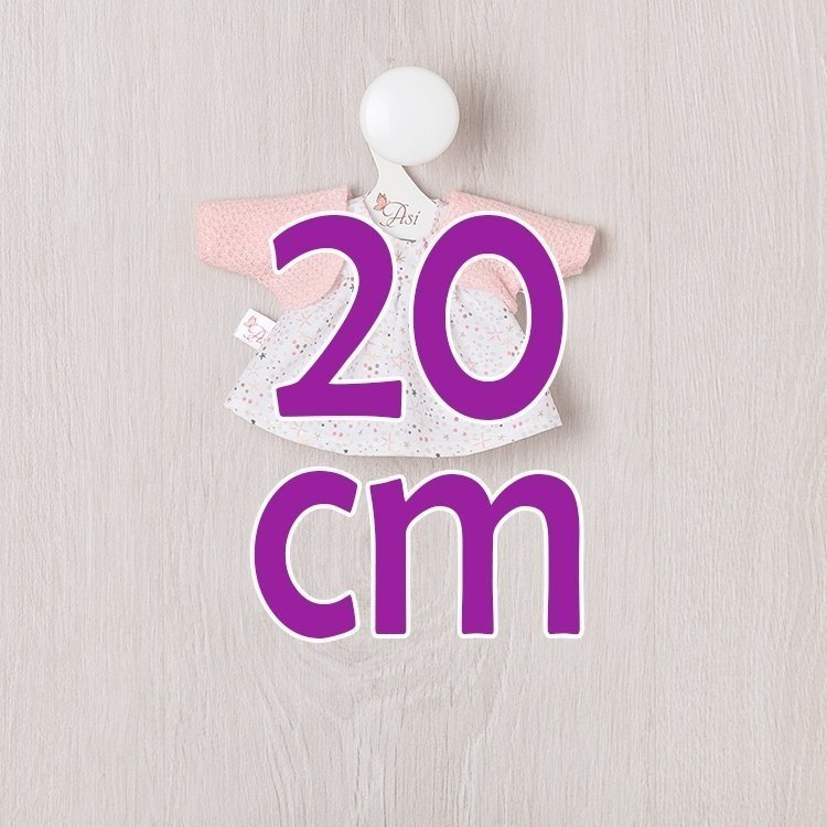 Completo per bambola Así 20 cm - Abito stampato con giacca rosa per bambola Cheni