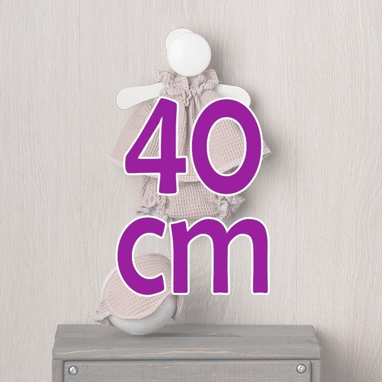Completo per bambola Así 40 cm - Pigiama con maschera della Collezione Nude per bambola Sabrina