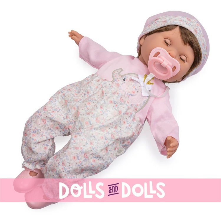 Berenguer Boutique bambola 38 cm - Bruna con completino da elefante e accessori