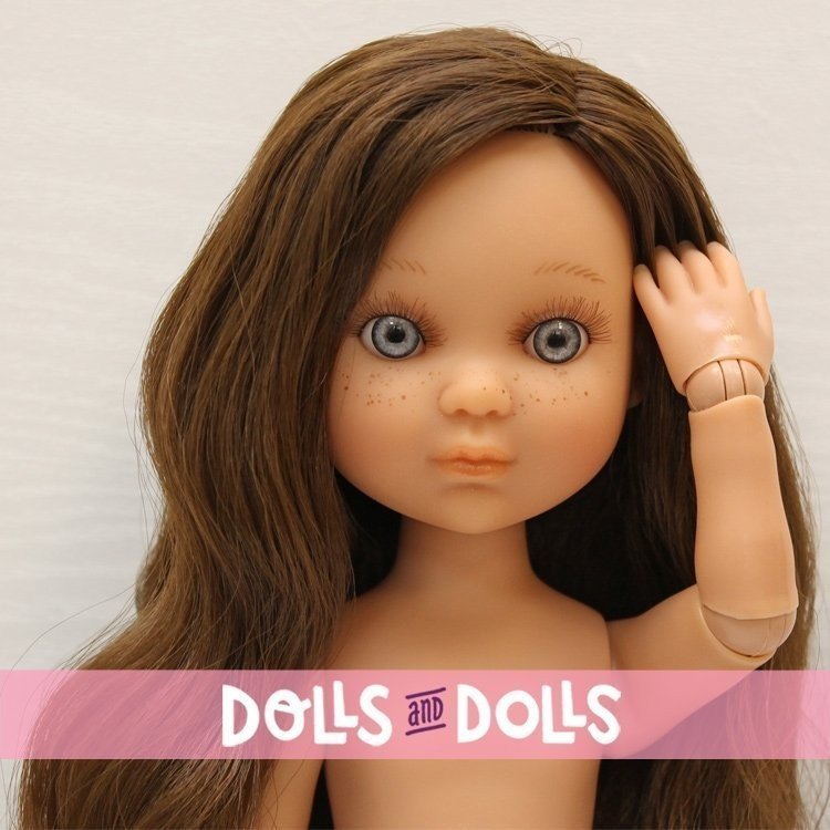 Bambola Berjuan 35 cm - Luxury Dolls - Eva bruna articolata senza vestiti
