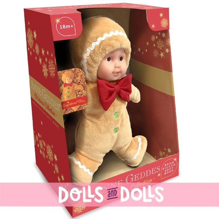 Bambola Anne Geddes 23 cm - Natale - Omino di pan di zenzero bambino