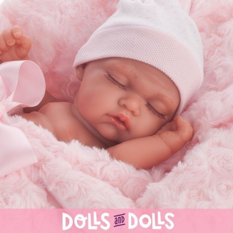 Bambola Antonio Juan 26 cm - Luni vera ragazza con coperta rosa