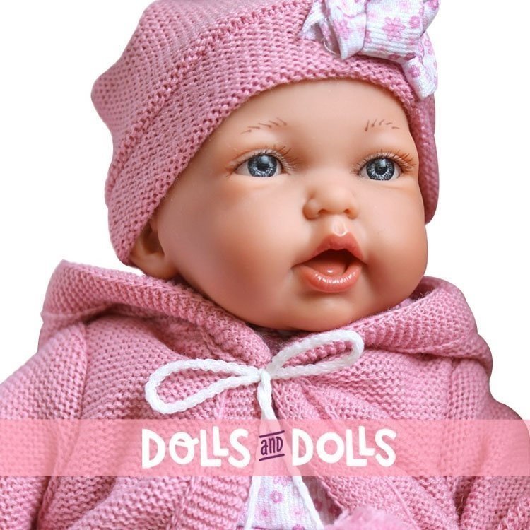 Bambola Antonio Juan 27 cm - Petit berretto rosa forte