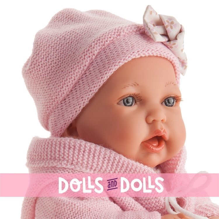 Bambola Antonio Juan 27 cm - Petit berretto rosa chiaro