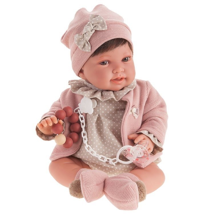 Bambola Antonio Juan 40 cm - Pipa con giacca rosa