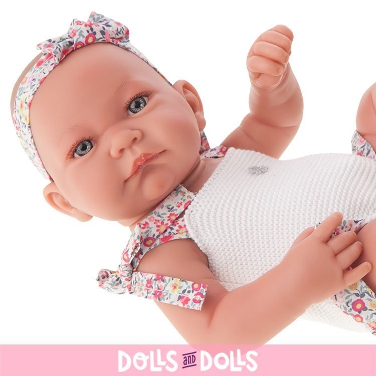 Bambola Antonio Juan 42 cm - Bambola Nica neonata con costume bianco