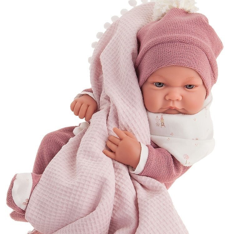 Bambola Antonio Juan 42 cm - Nica neonato con coperta con palline