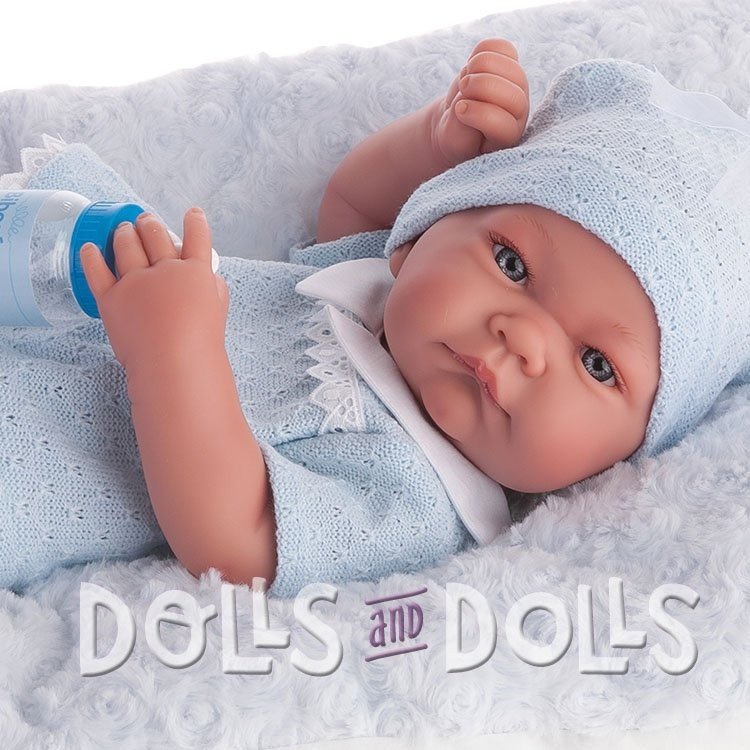 Bambola Antonio Juan 42 cm - Nico neonato con cuscino e biberon