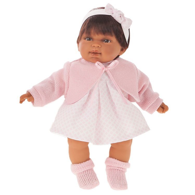 Bambola Antonio Juan 27 cm - Petit bambola razza mista con giacca rosa