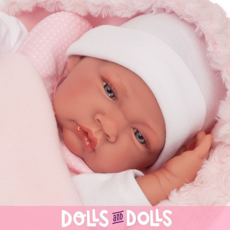 Bambola Antonio Juan 42 cm - Neonata e sacco a pelo
