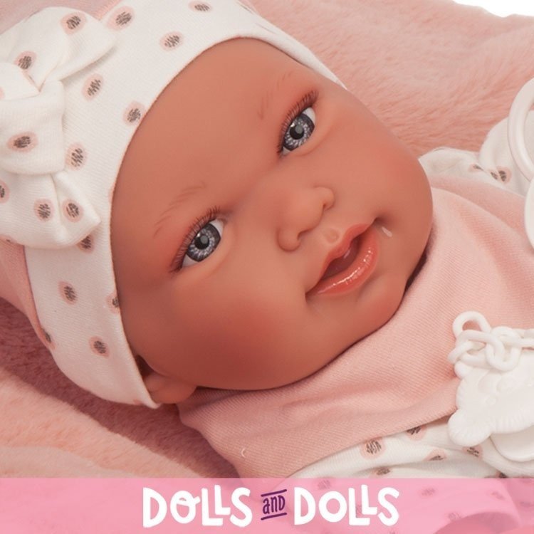 Bambola Antonio Juan 42 cm - Pipa neonato con cuscino