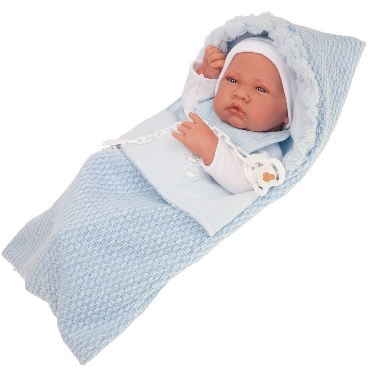 Bambola Antonio Juan 42 cm - Neonato e sacco a pelo