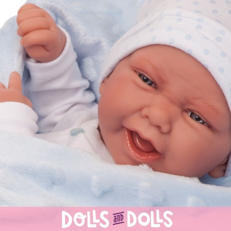Bambola Antonio Juan 42 cm - Neonato Carlo con coperta