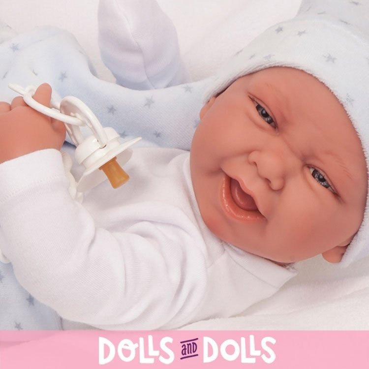 Bambola Antonio Juan 42 cm - Neonato Carlo con cuscino