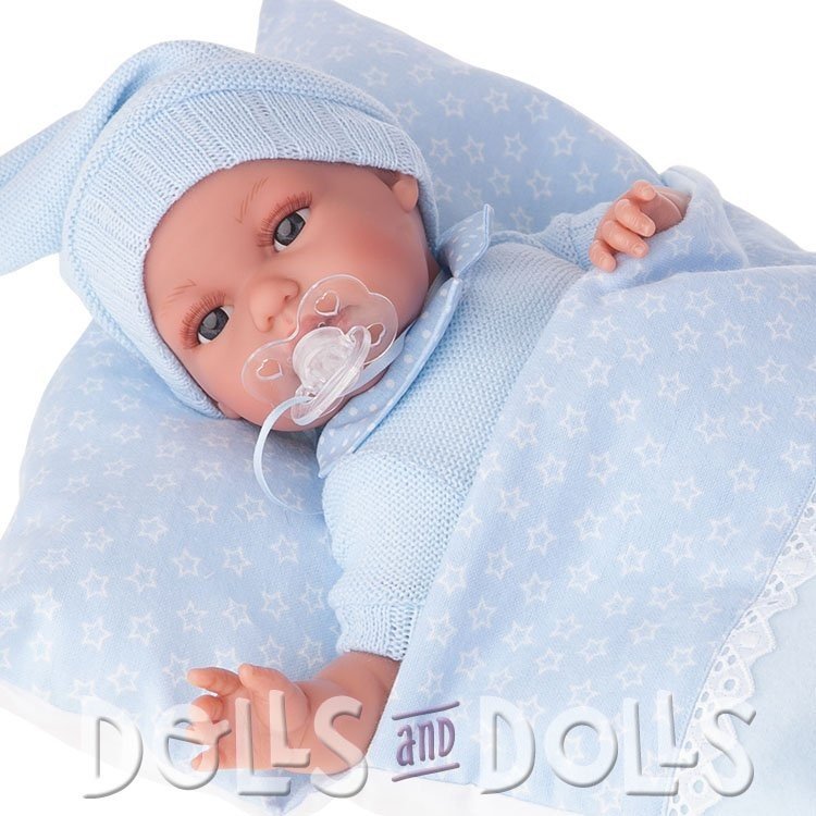 Bambola Antonio Juan 34 cm - Tonet con cuscino sacco a pelo