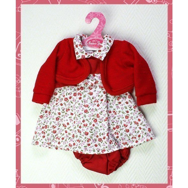 Vestido flores con chaqueta rossa 40-42 cm