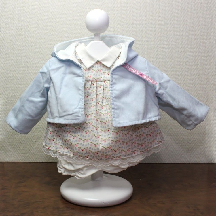 Completo bambola Antonio Juan - Abito floreale con giacca blu 40-42 cm