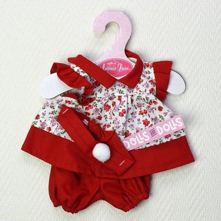 Completo bambola Antonio Juan - Set di fiori rosso con fascia 26-27 cm