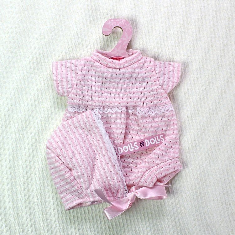 Completo bambola Antonio Juan 33-34 cm - Pagliaccetto rosa con cappello